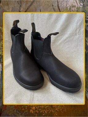 Blundstone Classic Black Leather Chelsea Boots AU 7.5 US M 8.5 W 10.5
